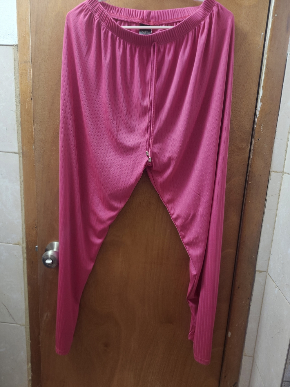 Bright Pink Duster Two-Piece Lounge Set - Picture 3 of 3